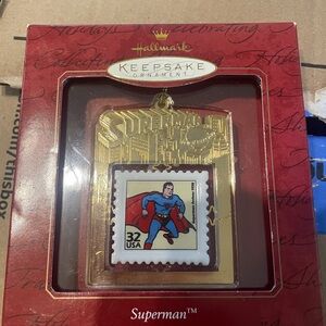 set of 5 hallmark ornaments Hallmark Gold Superman Ornament with Red Accents